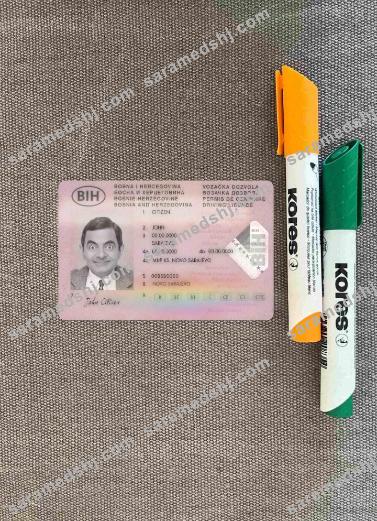 Bosnia and Herzegovina driving license photolook FRONT